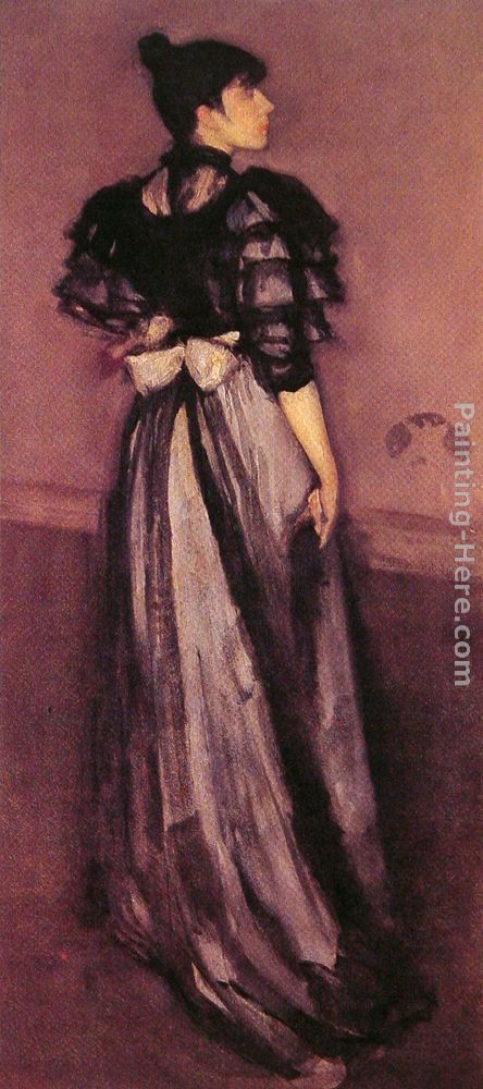 Mother of Pearl and Silver The Andalusian painting - James Abbott McNeill Whistler Mother of Pearl and Silver The Andalusian art painting